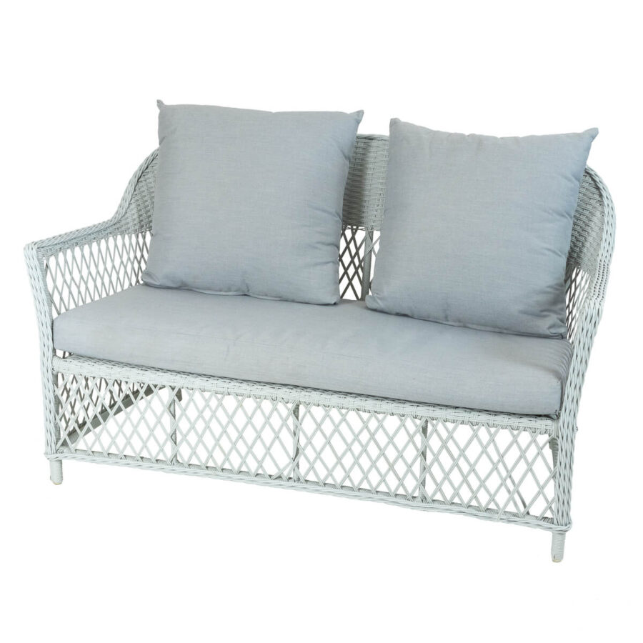 Bianco Rattan 2 Seater Sofa - Grey