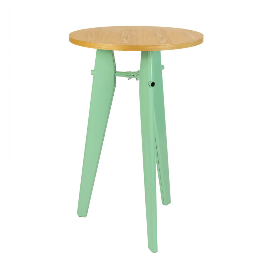 Provue Bar Table Round Timber Top - Green