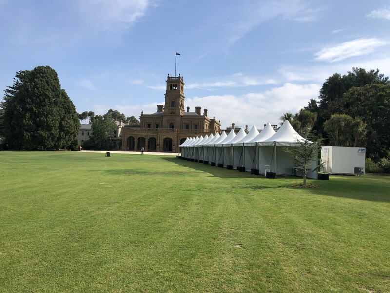 Pagoda Marquees at Werribee Mansion